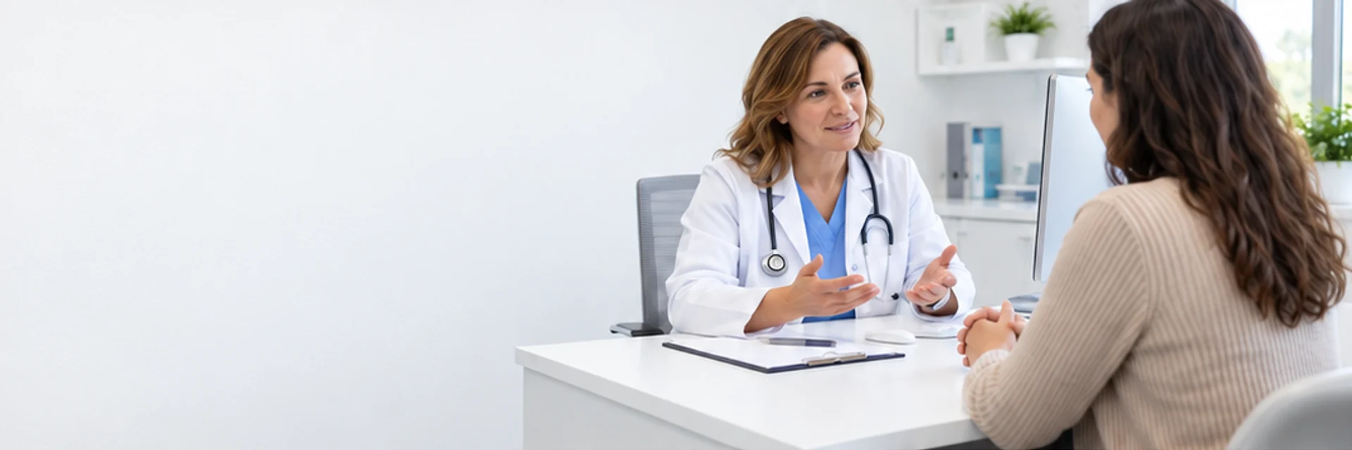 Conversa sobre contracepção em uma consulta.